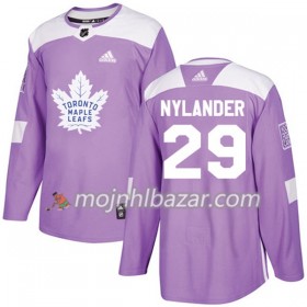 Dresovi Toronto Maple Leafs William Nylander 29 Adidas 2017-2018 Purpurna Fights Cancer Practice Authentic - Muške